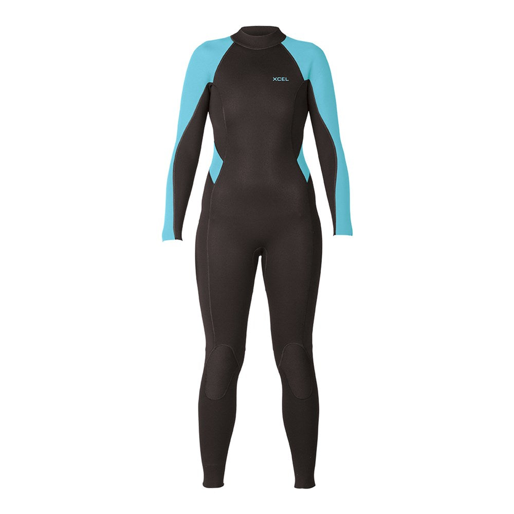 Womens Axis Flatlock L/S Back ZIp 3/2