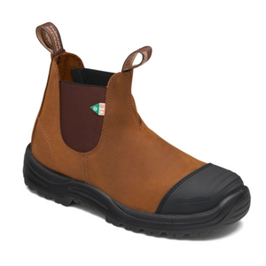 Blundstone 169 - Work & Safety Boot Rubber Toe Cap Saddle Brown